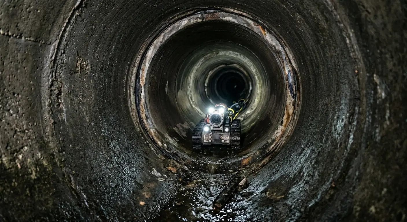 Robotic sewer camera inspecting pipe interior for Sewer Line Cleaning in Waihee-Waiehu
